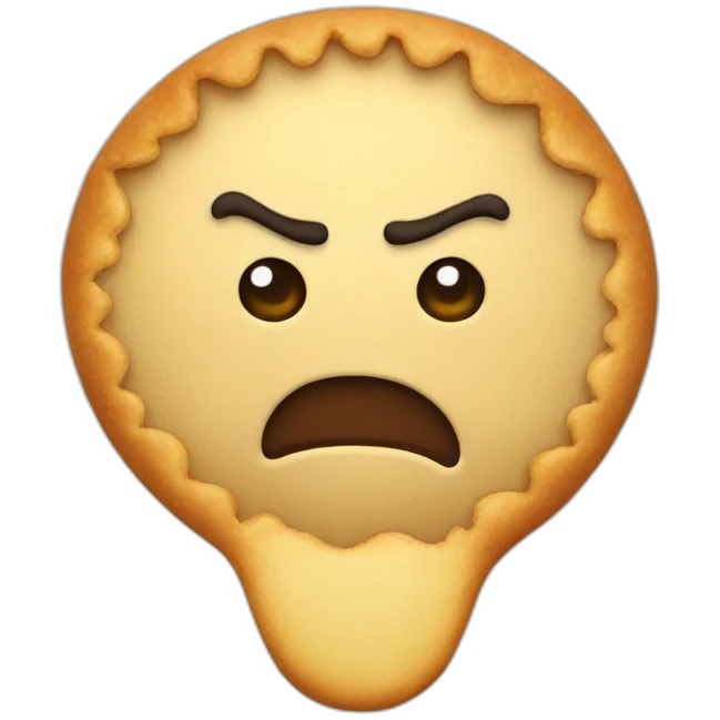 angry face empanada emoji