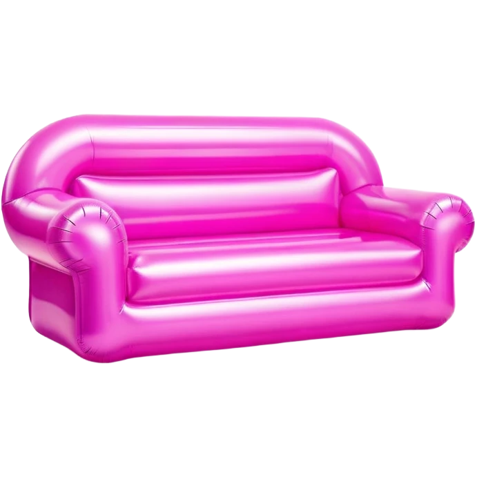 90’s sparkly pink inflatable couch emoji