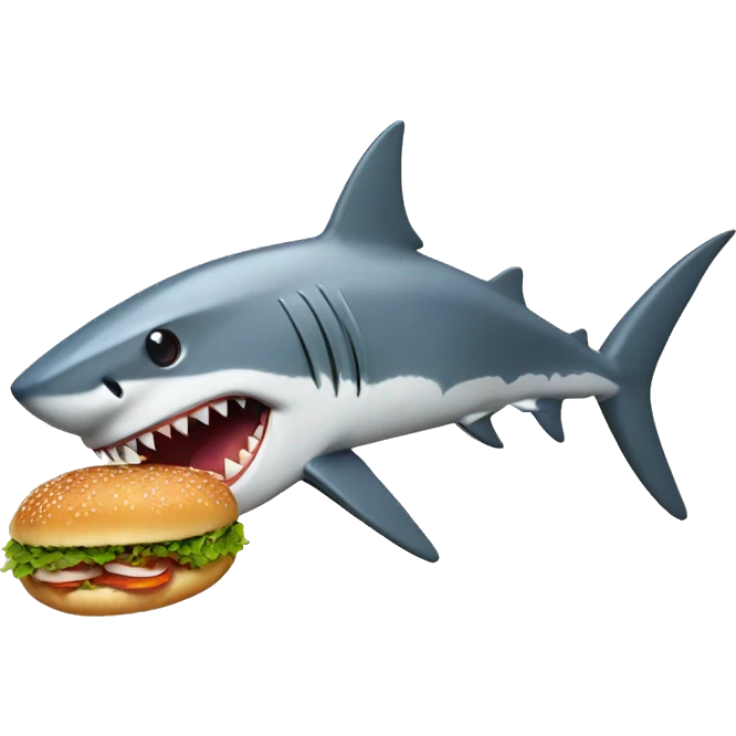 Shark with a kebab  emoji