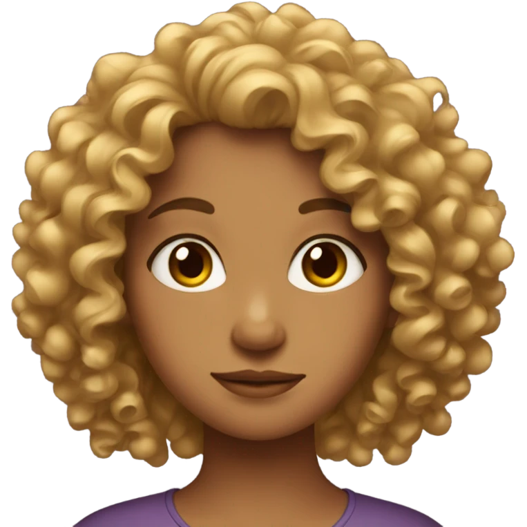 A girl with curly hair  emoji
