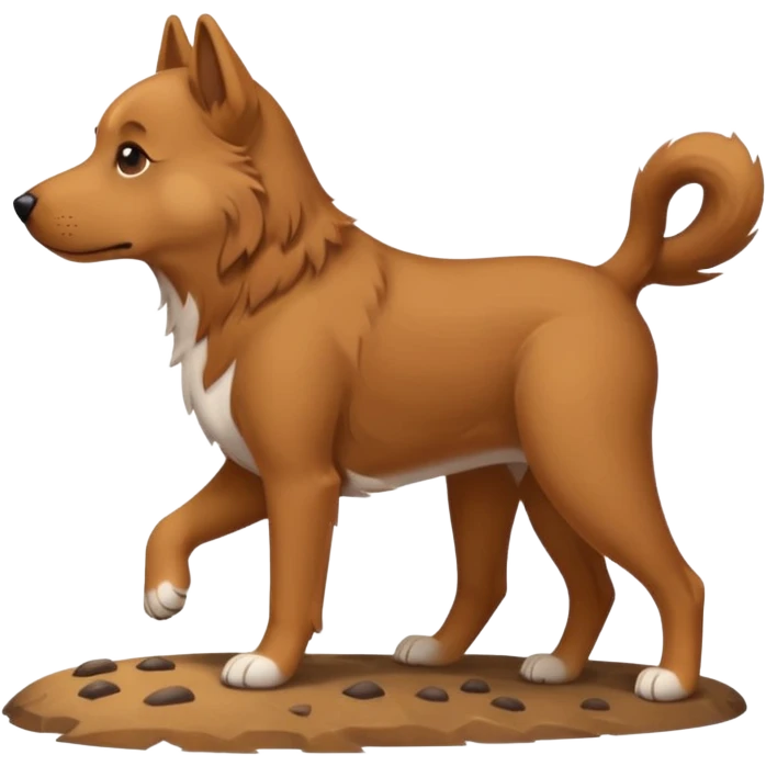 the dog has its head down, looking for tracks emoji