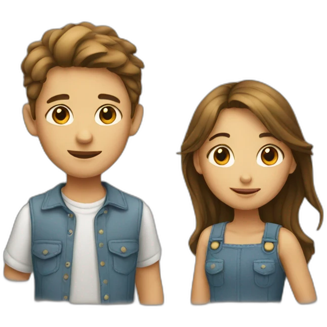 A boy and a girl emoji