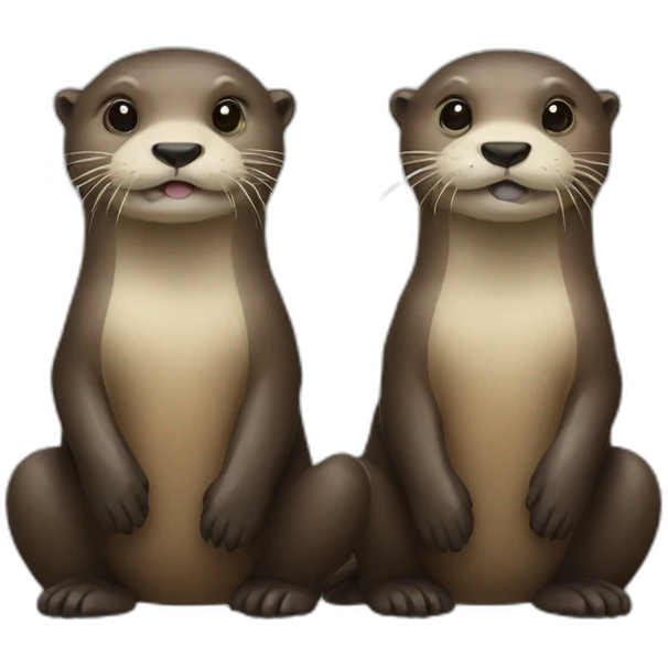 Two otters emoji
