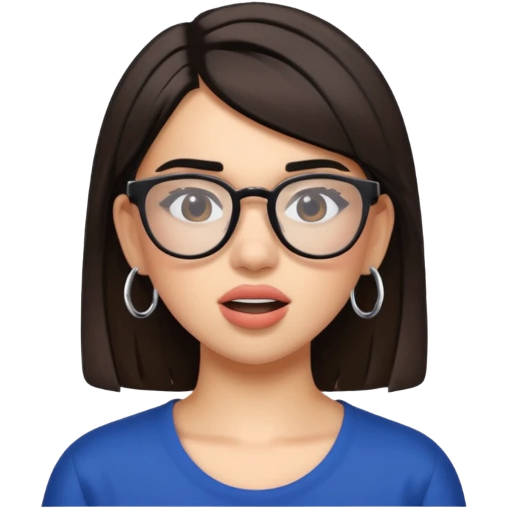 dua lipa with glasses singing emoji