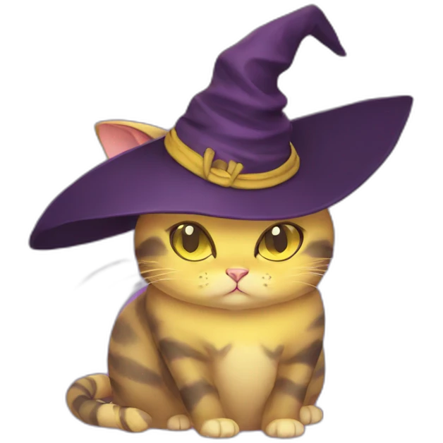 yellow cat witch named fat chin emoji