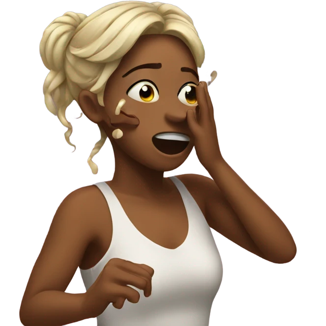 dancing and crying  emoji