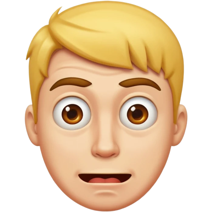Dumb looking guy doing stupid funny face  emoji