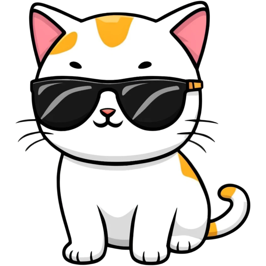 Cat with sunglasses emoji