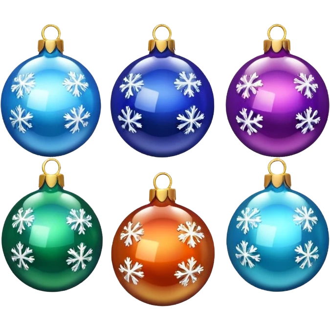 Christmas tree decorations snow emoji
