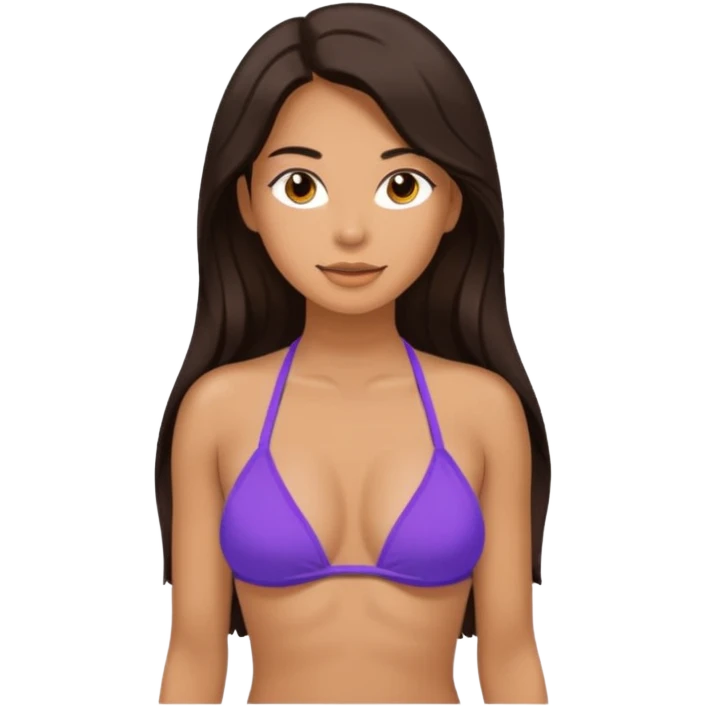 woman in just a bikini top  emoji