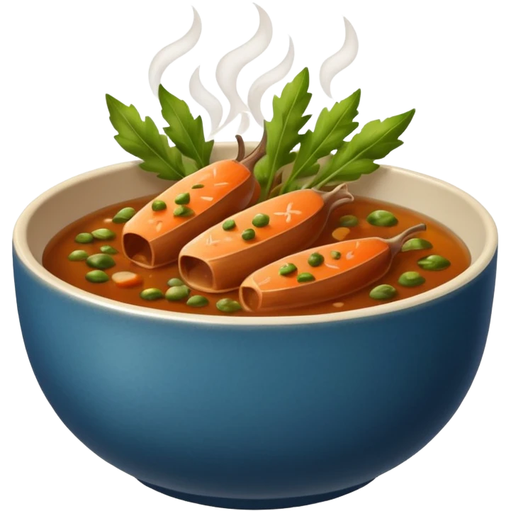 brown stock in bowl emoji
