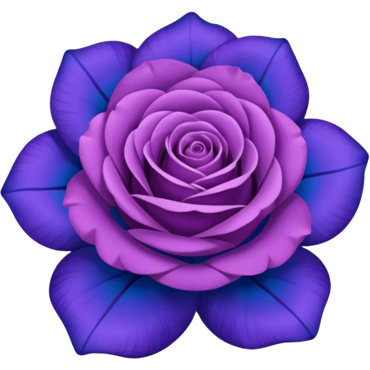 rose shape flower, no stem, now make it a blue purple color. dont use two colors, just one, the color code is: 0019ff emoji