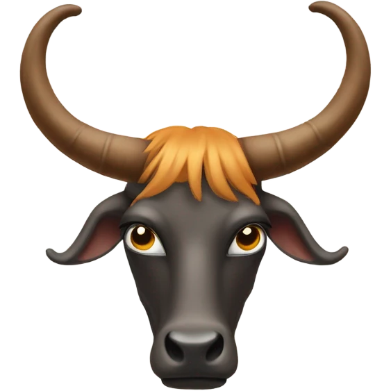Long horns upside down emoji