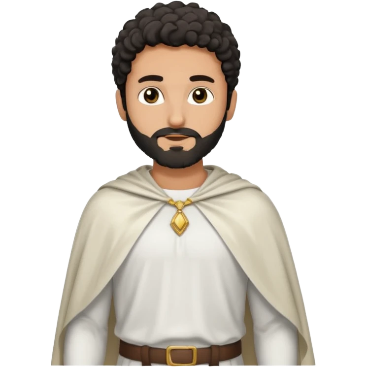 
-Apariencia: Joven de unos 25-30 años, atractivo,.
-Rostro: Ojos oscuros, piel ligeramente morena, rasgos árabes finos.
-Cabello: Negro, algo rizado o suelto, con barba fina.
Cuerpo entero Cuando es “Don Carlos”, viste como cristiano (camisa blanca, capa corta, colores sobrios). emoji