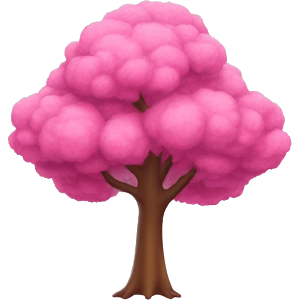 Pink tree emoji