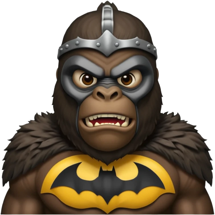 king kong with a batman mask emoji