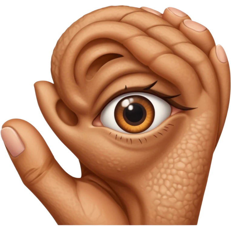solo orecchio con mano dietro emoji