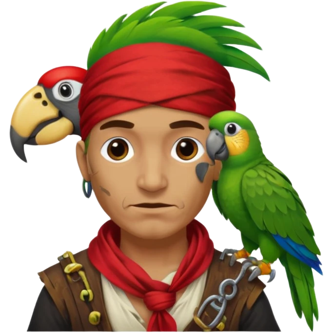 pirate and parrot emoji