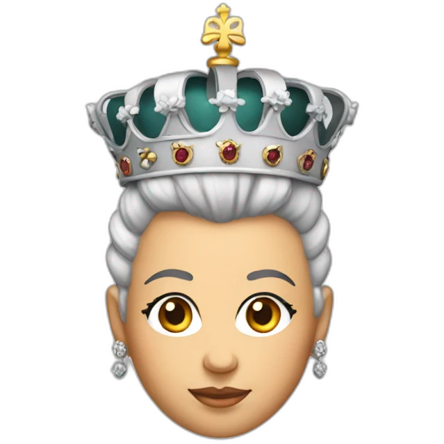 Queen of england mohawk emoji