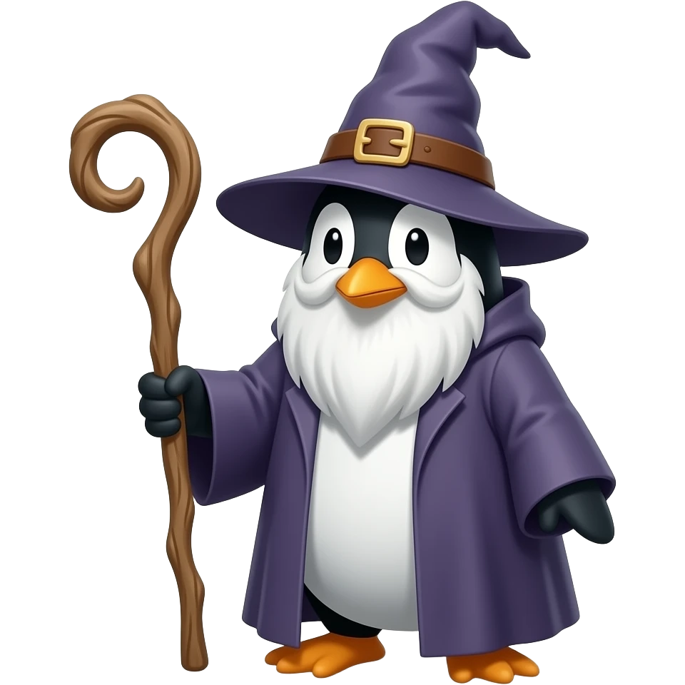 Penguin Wizard emoji