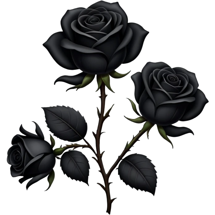 Black roses emoji
