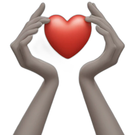 Heart with hands emoji