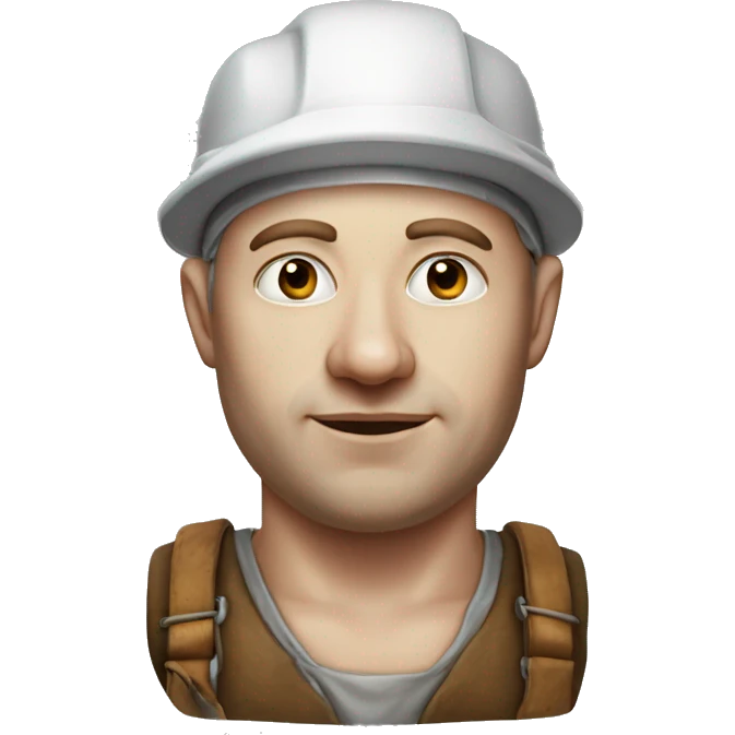 Photorealistic white skin Factory worker XVII century emoji