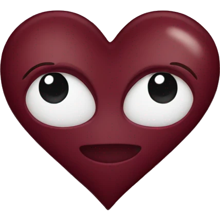 burgundy heart emoji