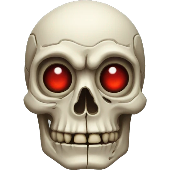 skeleton totem with red eyes emoji