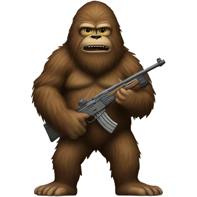 Sasquatch with a rifle  emoji