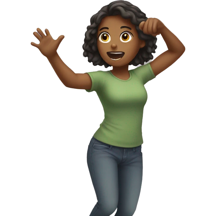 girl throwing disuc emoji