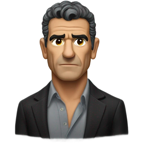 Hyperrealist antonio banderas en la película el mejicano emoji