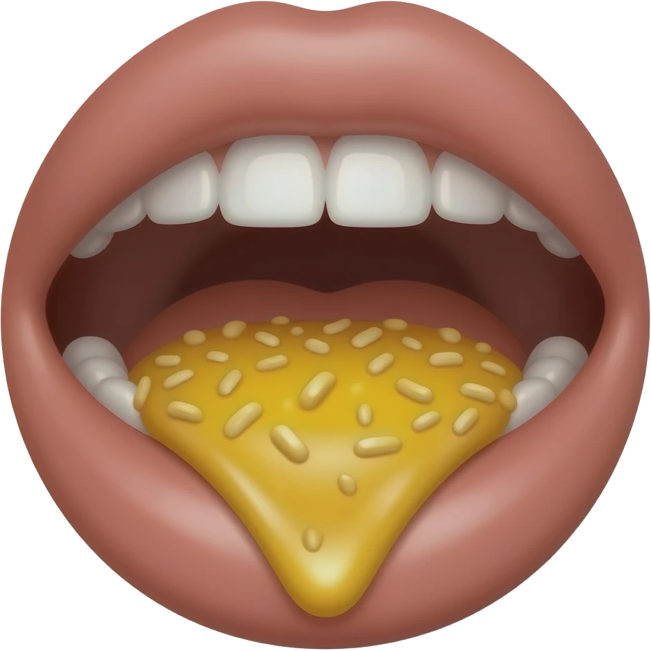 mouth full eating emoji