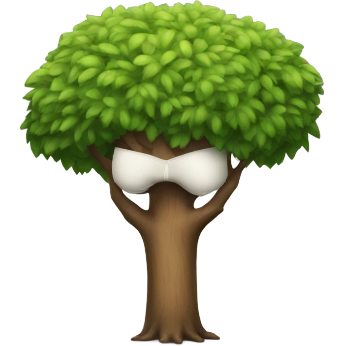 big tree wearing underwear emoji