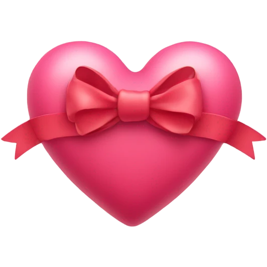 Heart with bow emoji