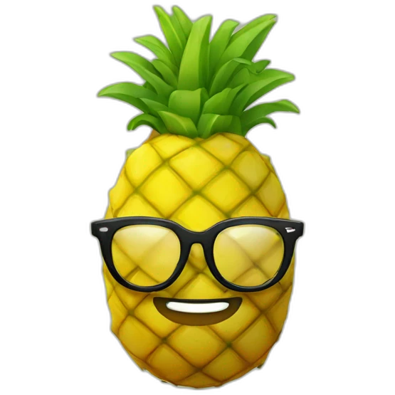 Ananas avec des lunettes de soleil emoji