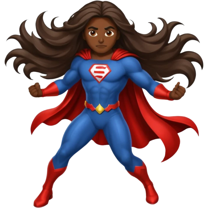 Superhero long hair  emoji