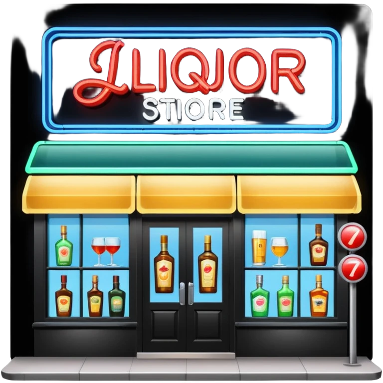 tienda de licor que se vea desde a fuera emoji