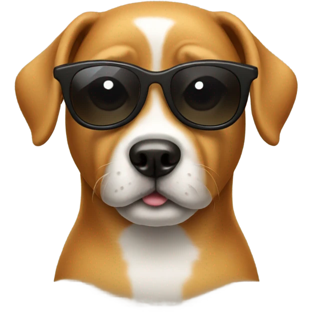 Dog with sunglasses emoji