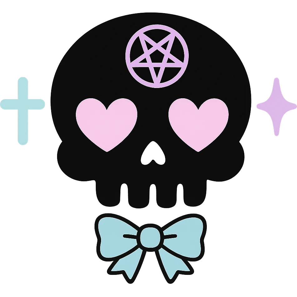 pastel goth black object remove background emoji