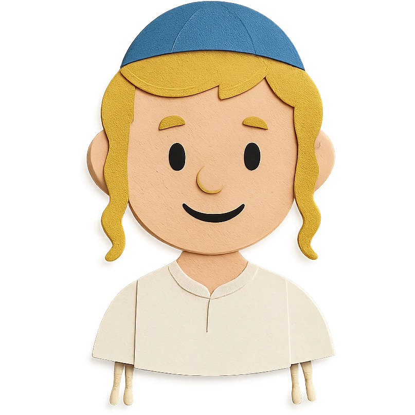 boy with peyos, kippah, and tzitzis emoji