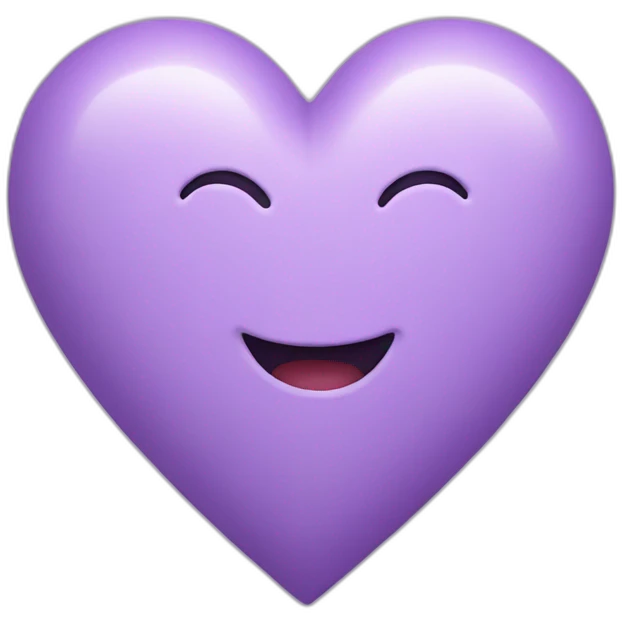 lilac heart emoji