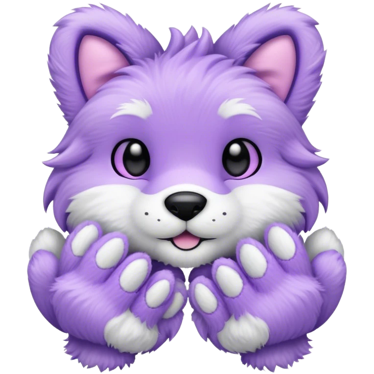 Pastel purple fursuit gloves emoji