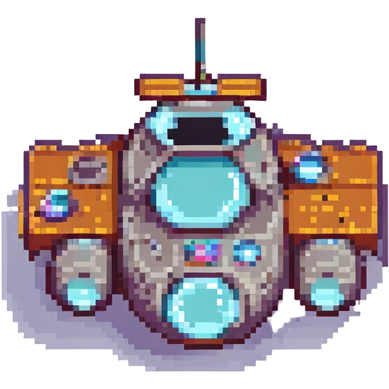 space cruiser, retro video game look emoji
