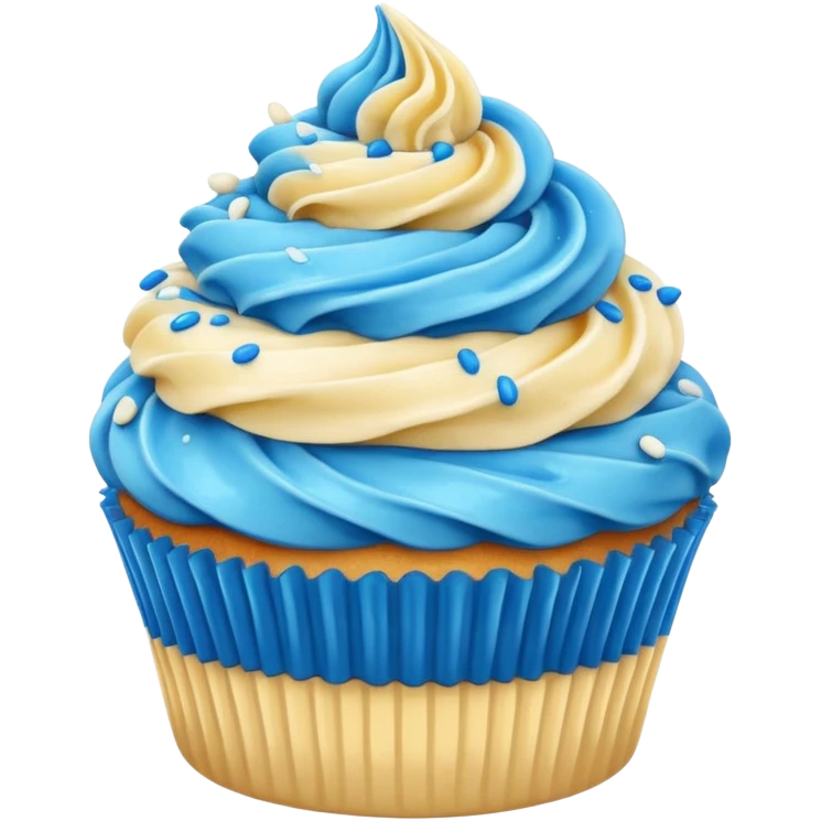 Cupcake with blue icing emoji