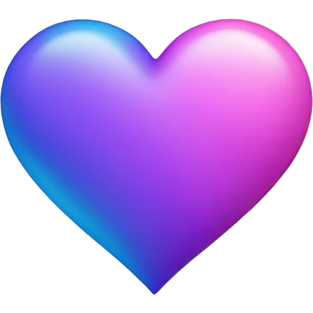 Pink purple blue heart emoji