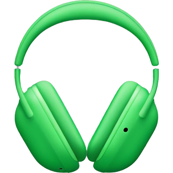 green airpods max headphones  emoji