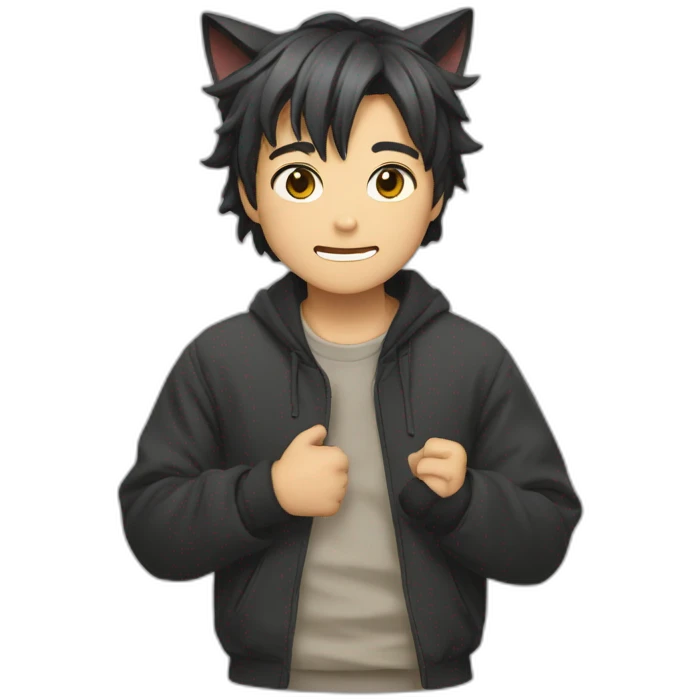 黑猫和月亮 emoji