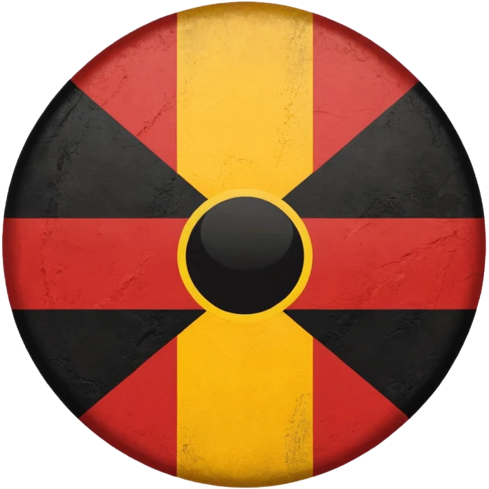 Aboriginal Australians flag red and yellow stripe with black circle inside  emoji