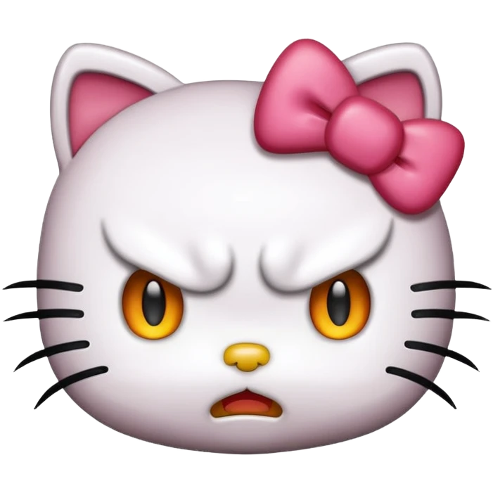 hello kitty mad emoji